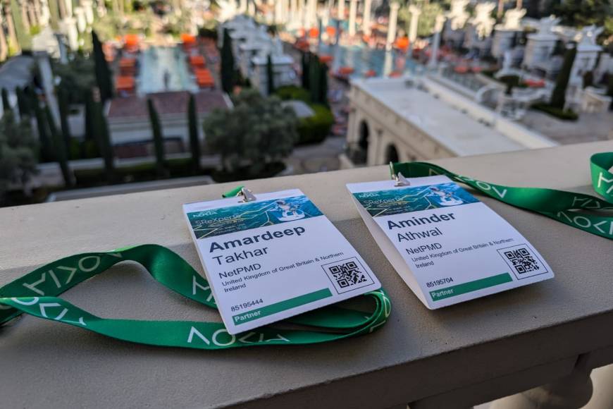 Attendance passes for the NetPMD team at the Nokia SReXperts event