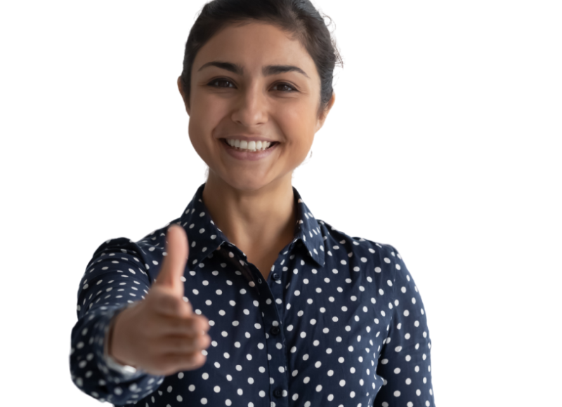 Woman offering her hand for a hand shake